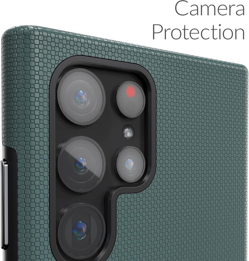 Crave Dual Guard Case for Samsung Galaxy S22 Ultra, Forest Green, Shockproof Protection, Dual Layer TPU/PC