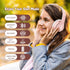 Wireless Bluetooth Headphones Over Ear, 65H Playtime HiFi Stereo Headset with Microphone, Foldable Bluetooth V5.3, Rose
