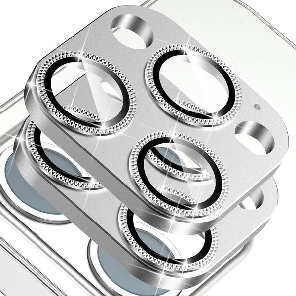 2 Pack Camera Lens Protector for iPhone 13 Pro/Max, Aluminum Alloy Metal & 9H Tempered Glass