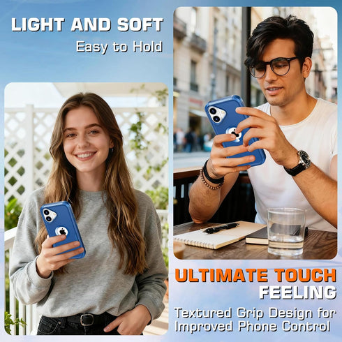Gugfly 17 2X 17 6.3'', Compatible with iPhone Case: Screen Protector, Anti-Drop, Shockproof, Heavy Duty Protective