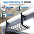 Under Desk Cable Management Tray, 16” No Drill Cord Organizer with Clamps for Wire Management, 4mm Sturdy Wire Desk Cable Organizer Tray, Cable Management Rack for Home & Office (Pack of 1)