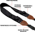 USA Gear TrueSHOT Neoprene Camera Neck Strap - Padded with Pockets and Quick Release Buckles (Polka Dot)