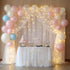 10FT 10FT (2 5x10FT) Tulle Backdrop Curtain with Lights String X White Sheer Tulle Backdrop Curtains for Wedding