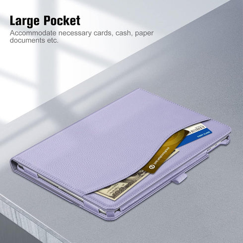 Fintie Case for iPad 9th/8th/7th Generation - Multi-Angle Viewing Stand Cover with Pocket & Pencil Holder, Lilac Purple