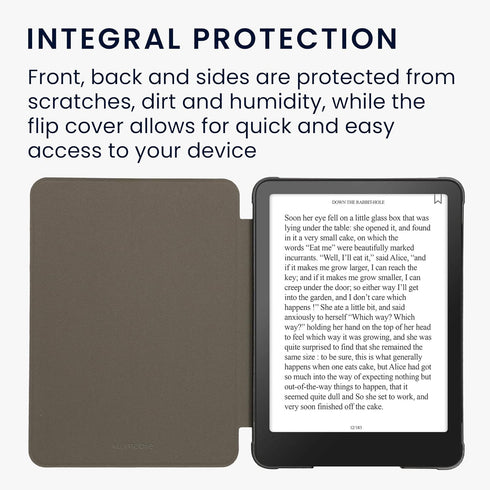 kwmobile (2024)/Colorsoft Cover Compatible with Amazon Kindle Paperwhite Cover - eReader Case - Brushed Heart Dark Red