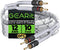 GearIT 12AWG Premium Heavy Duty Braided Speaker Wire Cable (10 Feet) with Dual Gold Plated Banana Plug Tips