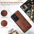 LOHASIC for Galaxy S21 Ultra Case, Premium Leather Luxury Business PU Non-Slip Grip Shockproof Cover - Brown