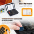 High Capacity 24 Slots M.2 Case, Sturdy NVMe SSD Card Holder with Label & Notepaper, Water-Resistant