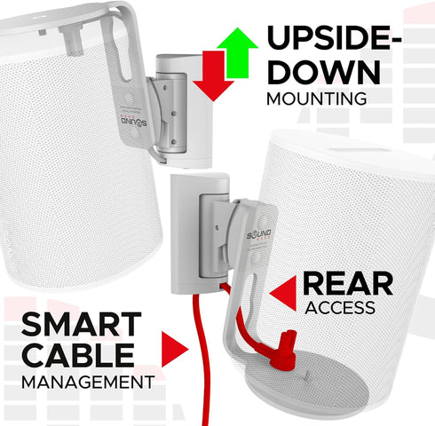 ERA100 Wall Mount Bracket, Tilt and Swivel, White, Compatible with Sonos ERA 100