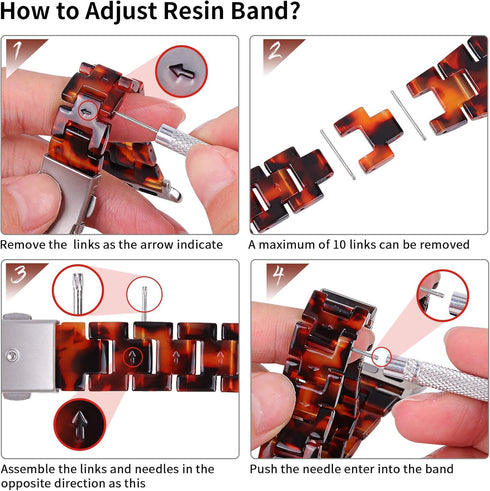 JOYOZY Compatible with Apple Watch Bands 38mm 40mm 41mm 42MM, Fashion Slim Resin Band for Apple Watch Series 10