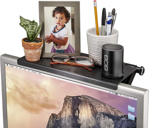 Mountable Monitor/TV/Screen Top Shelf, TV Tray Organizer