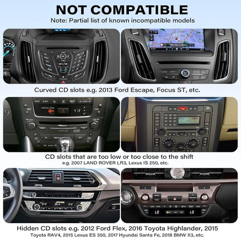 1Zero Easy One-Button Release CD Phone Holder for Car, Universal Air Vent & CD Slot Phone Mount, Thick Cases Friendly