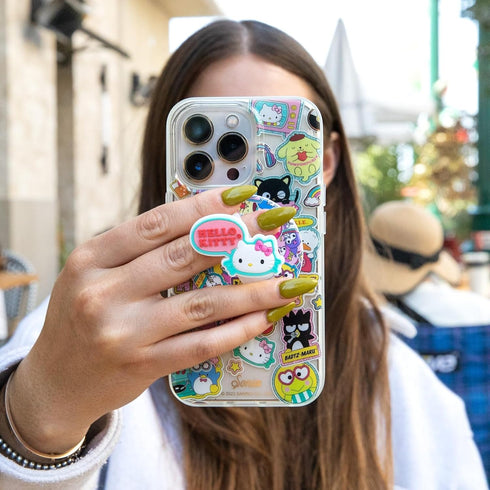 Sonix Magnetic Phone Grip, Removable Silicone Ring Loop Holder - Compatible with MagSafe | Hello Kitty Stickers