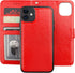 Bocasal Wallet Case for iPhone 11, PU Leather Magnetic Detachable Kickstand with Card Holder (Red)