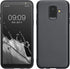 kwmobile Case for Samsung Galaxy A6 (2018) - Soft Slim Metallic TPU Silicone Cover - Metallic Grey