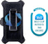 WallSkiN Heavy Duty Case for Galaxy S24 (6.2") Military Grade Drop Protection, Black/Black Holster with Clip Stand