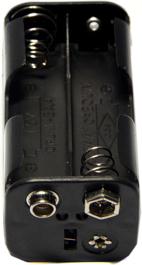 LampVPath 3 4 1.5V (6V) 3 9V Pcs x AA Battery Holder Leads with Pcs I Type Snap Connector Plastic Housing Two Layers