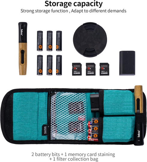Selens Camera Battery Bag/Case/Pouch/Holder DSLR Battery SD Card wallet for NP-FZ100, LP-E6,AA Battery,LP-E8,LP-E10,LP-E12 Battery,EN-EL14,EN-EL15,NP-FW50,NP-F550,NP-FM500H Battery