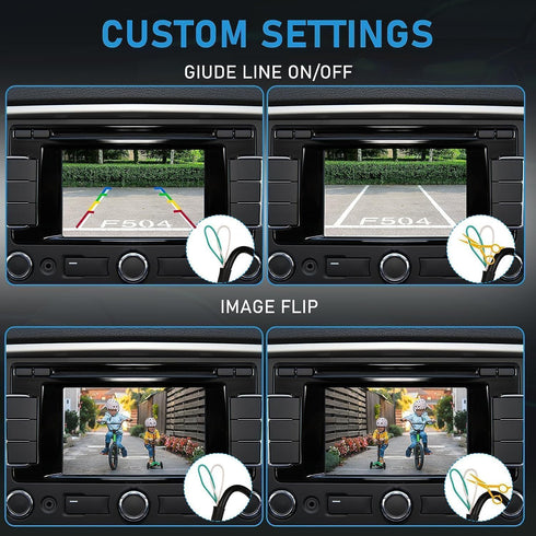 GLK 12-24 IP69K HD Backup Camera for Car Universal Front/Side/Rear Camera for V Car Truck Pickup SUV Rear View Reverse