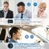 Bluetooth Headset - Dual Microphone Wireless Headset with USB Dongle for Computer, 45H Talking Time, USB-A Compatible