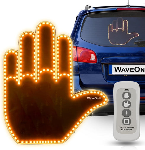 WaveOn Pro 3 Gestures LED Display Fun Finger Car Light with Remote