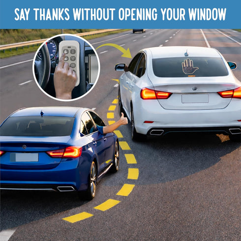 6 Communicate WaveOn Ultra Gestures LED Display Fun Finger Car Light with Remote | with Other Drivers | Glogesture LED
