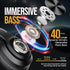 TuneFlux Over Ear Wireless Bluetooth Headphones, 80H Playtime, HiFi Stereo with Deep Bass, Foldable for Smartphone/PC