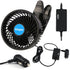 6'' 12V Alagoo Car Fan Cool Gadgets Clip Fan for Front Rear Seat Passenger Portable Electric Air Fresh Fan