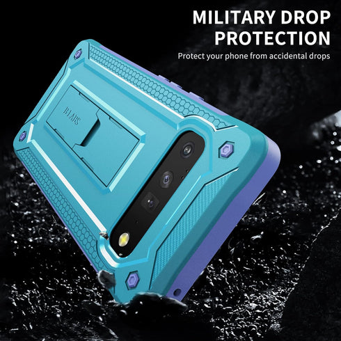 Compatible with Google Pixel 6 Case - Ultimate Drop Protection Case with Kickstand (Blue)