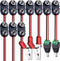 DAIERTEK 10pcs 9V Battery Connector Snap Clip I Type with Alligator Clips and DC Male Power Plug