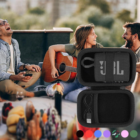 co2CREA Hard Carrying Case for JBL Go 4 Go3 Go 3 Eco, Waterproof Ultra Portable Bluetooth Speaker (Purple Case)