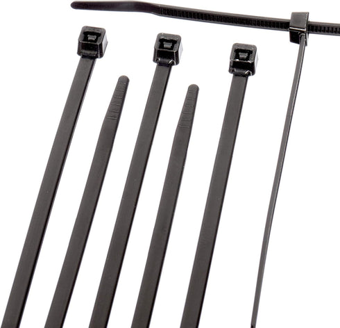 THE CIMPLE CO 14 Inch Black Nylon Zip Ties (Wire, Cable Ties) - Strong, Indoor and Outdoor Rated, 100 Pack