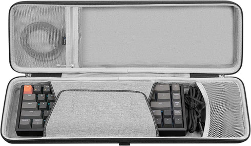 Geekria 65% Keyboard+Mouse Combo Case, Hard Shell Bag for 68 Keys Compact Keyboard, Compatible with Keychron K6