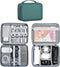 Large Capacity Electronics Accessories Organizer Case with Adjustable Divider, Waterproof Leather Cord Organizer,