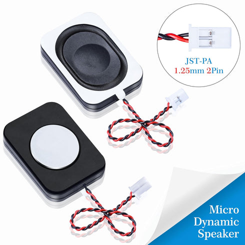 2 Pieces/1 Pair Side Sound 4 Ohm 2 Watt/3 Watt Rectangle Cavity Speaker, JST-PA 1.25 mm 2-Pin Interface Wire