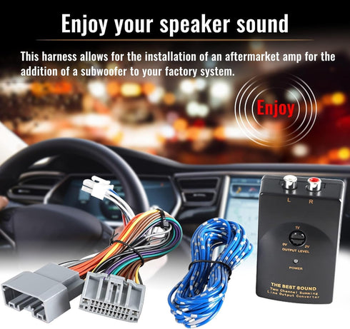 NuIth Car Radio Amp Amplifier Wiring Harness Adapter for Chrysler/Dodge/Jeep 2008-UP Non JBL System