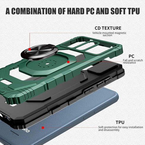 Ailiber Case for AT&T Calypso/U318AA, Cricket Icon/U304, Vision 2 U304AC with Screen Protector, Military-Grade Rotate