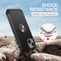 IDweel iPhone 14 Case: 2-in-1 Shockproof Cover with Screen Protector, 360° Ring Holder, Camera Lens Protector, Black.