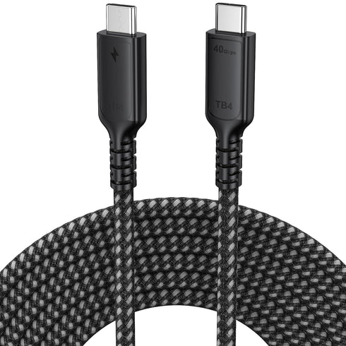 USB 4 Cable 10ft, USB4 40Gbps High Speed Data Transfer, 8K@60Hz/4K@120Hz Display