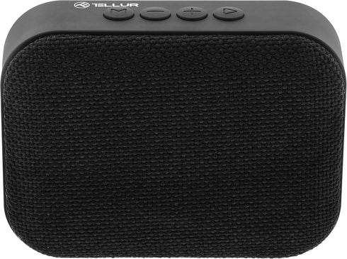 TELLUR Callisto Portable Bluetooth Speaker, Ultra Compact Fabric Design, FM Portable Radio Speaker, Hands-Free, USB, MicroSD/TF, MicroUSB Aux Port (Black)