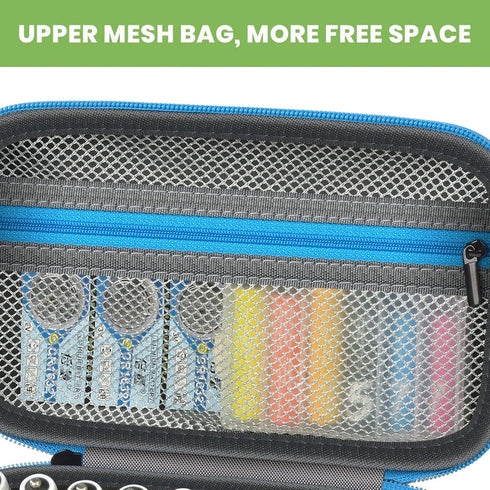9V, 3V ALKOO Battery Organizer Case for AA AAA Batteries, Storage Holder Box with Mesh Pocket for C, Lithium Cells