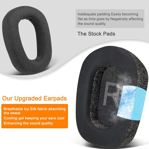SOULWIT Cooling-Gel Ear Pads Cushions for Logitech Zone Vibe 100/125, G435 Lightspeed Wireless Headset, Comfort Noise
