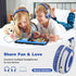 SIMOLIO Kids Headphones - Foldable On-Ear with Microphone, Volume Limited 75dB/85dB/94dB for School, Travel, Grey
