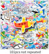 100 Set Pcs Airplane Stickers for Adults Teens, Airplane Party Supplies, Aircraft Waterproof Viny Stickers and Decals