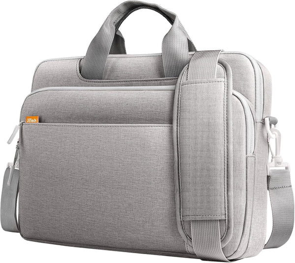 JETech Laptop Bag Case for 13 13.3 14 Inch, Waterproof Slim Sleeve Cover for MacBook Air/Pro, Surface Book, Light Grey