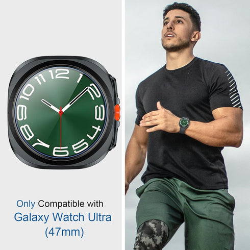 2 Pack 9H Tempered Glass Screen Protector for Samsung Galaxy Watch Ultra 47mm (2024), Waterproof HD Film