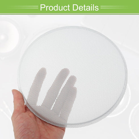 ACROPIX 7 Inch Universal Speaker Grills Mesh for Audio Subwoofer, White - Pack of 4, 183x193x11mm