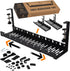 No Drill Under Desk Cable Management Tray, Extendable Steel Desk Cord Hider, Under Desk Cable Tray Holder, 2 Pack