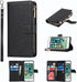 Jaorty Wallet Case Compatible with iPhone 7/8/iPhone SE 2nd 2020, 9 Card Slots, Wrist Strap, Stand Feature, Zipper Cash