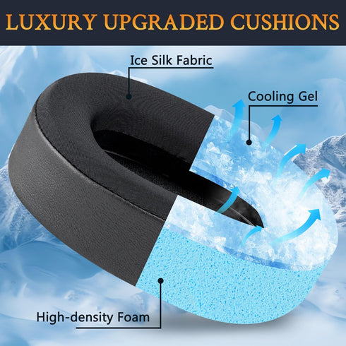 SOULWIT Cooling-Gel Earpads Replacement for Corsair HS65/HS55 Gaming Headset, High-Density Noise Isolation Foam